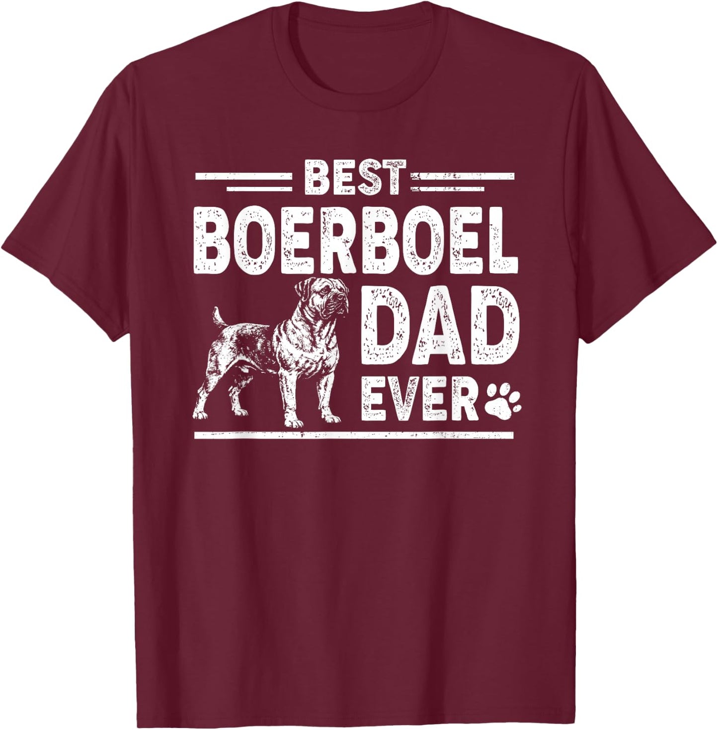 Best Boerboel Dad Ever Father's Day T-Shirt - T-Shirt | Maroon