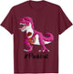 Pink Dinosaur Football Shirt Boys, Pink Out Breast Cancer T-Shirt - T-Shirt | Maroon