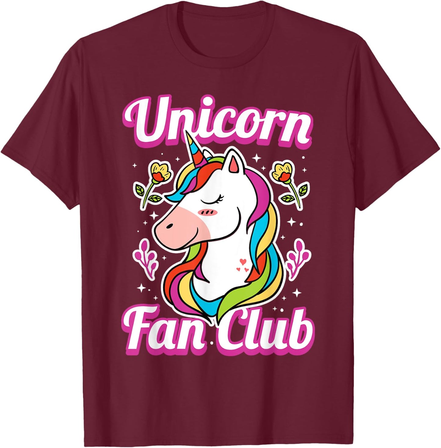 Unicorn Fan Club T-Shirt - T-Shirt | Maroon