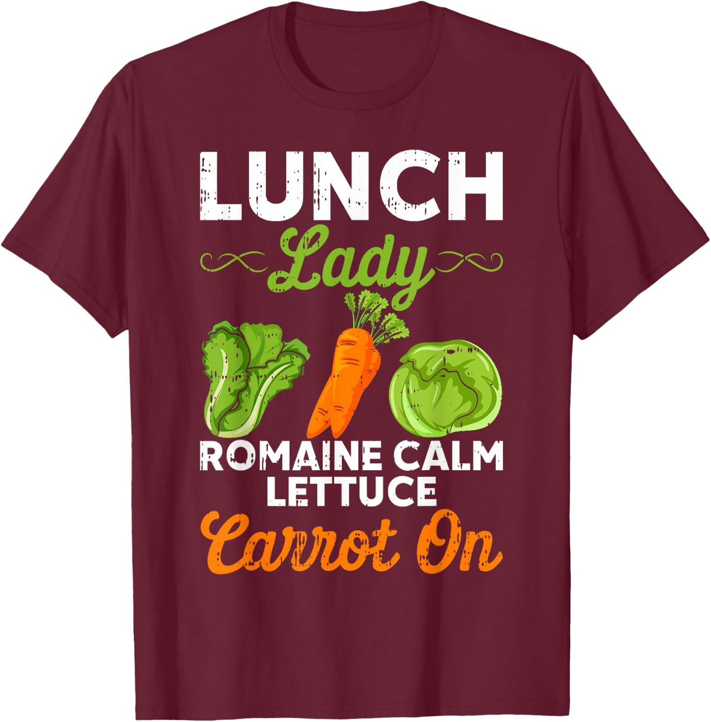 Lunch Lady Squad Cafeteria Worker Dinner Lady Cooking T-Shirt - T-Shirt | Maroon