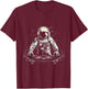 Astronaut DJ In Space T-Shirt - T-Shirt | Maroon
