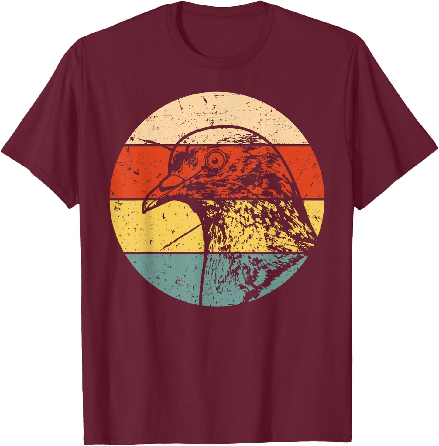 Cool Pigeon Women Pigeon Racing Homing Vintage 80s T-Shirt - T-Shirt | Maroon