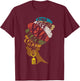 Mad Hustle Dope Soul Shirt in Distressed African Style T-Shirt - T-Shirt | Maroon