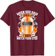 Welder Gifts Funny Welding Image On Back Of Shirt T-Shirt - T-Shirt | Maroon