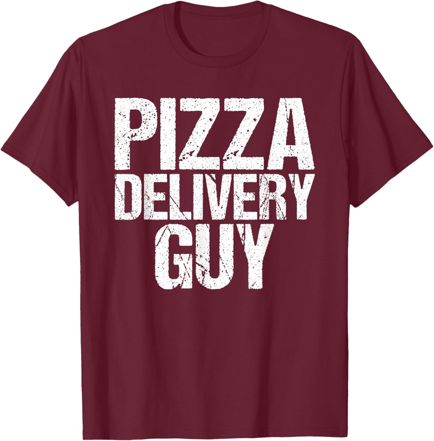 Pizza Delivery Guy Italian Funny Foodie Pun Costume T-Shirt - T-Shirt | Maroon