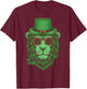 Funny Lion Lover Leprechaun Lion St. Patrick's Day Gift T-Shirt - T-Shirt | Maroon