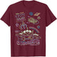 Disney and Pixar’s Toy Story Pizza Planet Aliens Neon T-Shirt - T-Shirt | Maroon