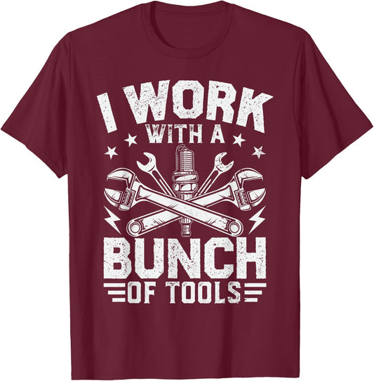 Funny Mechanic Handyman Design Men Car Mechanic Lover T-Shirt - T-Shirt | Maroon