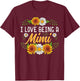 I Love Being A Mimi Shirt Sunflower Mothers Day Gifts T-Shirt - T-Shirt | Maroon