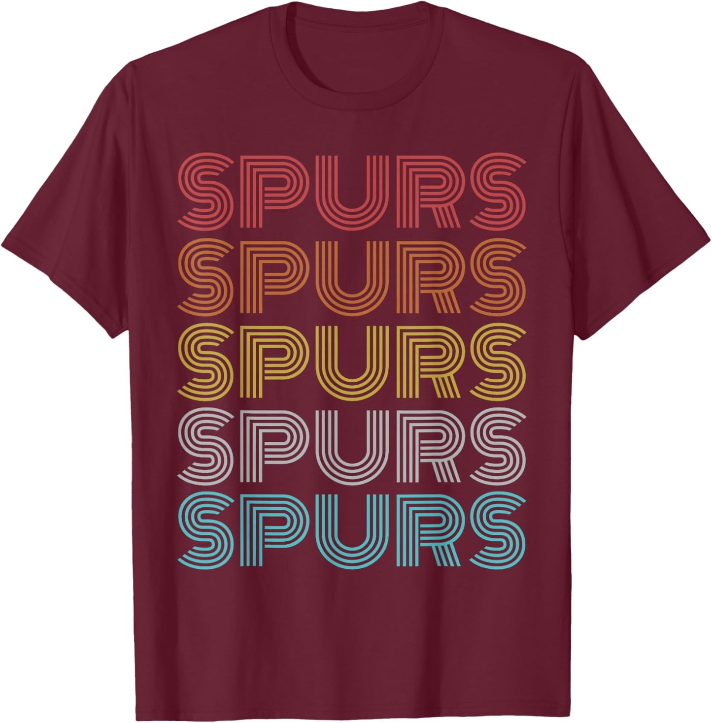 Retro Vintage Spurs T-Shirt - T-Shirt | Maroon