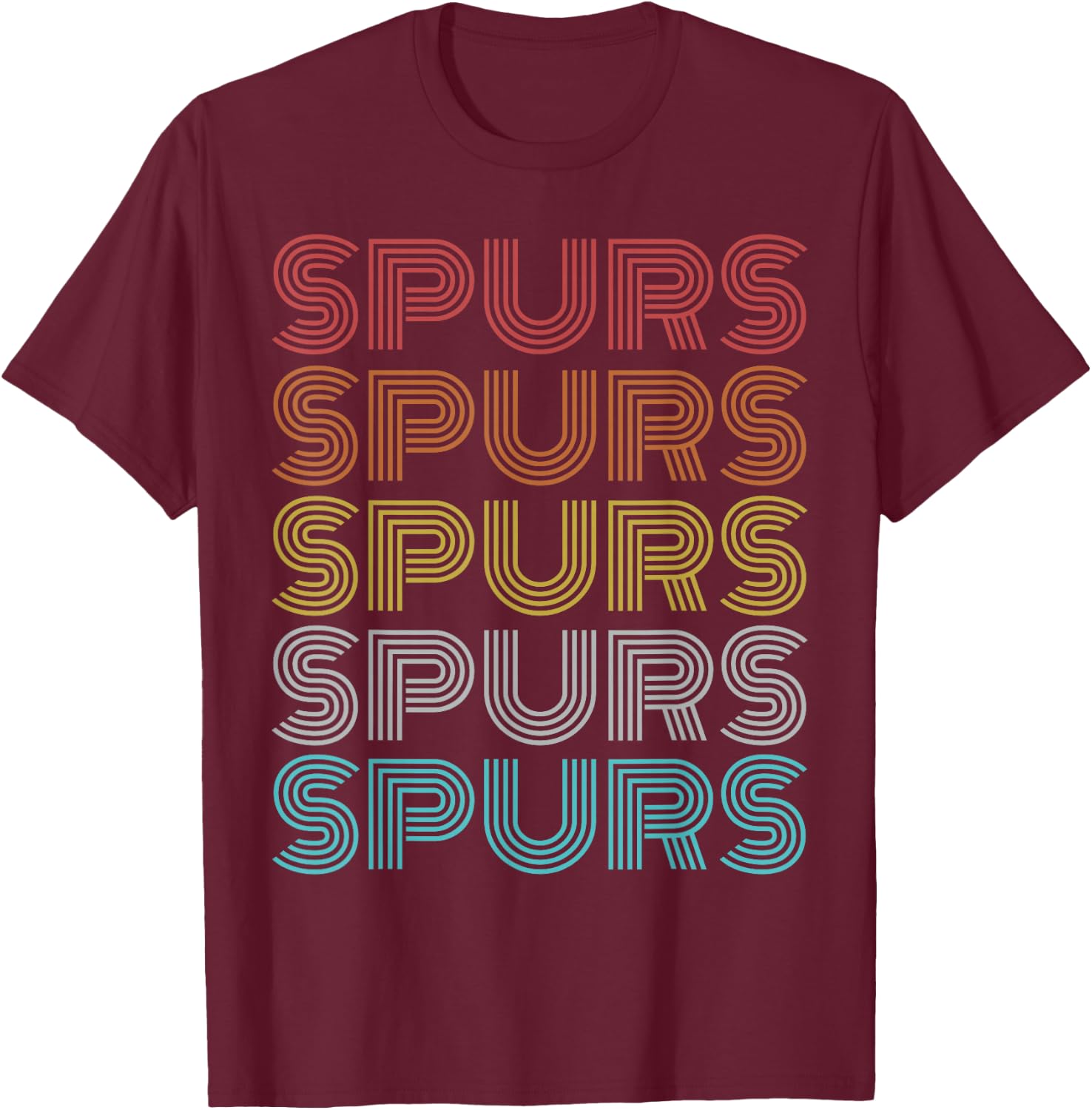 Retro Vintage Spurs T-Shirt - T-Shirt | Maroon