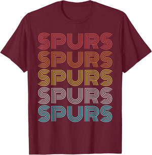 Retro Vintage Spurs T-Shirt - T-Shirt | Maroon