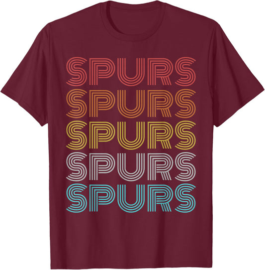 Retro Vintage Spurs T-Shirt - T-Shirt | Maroon