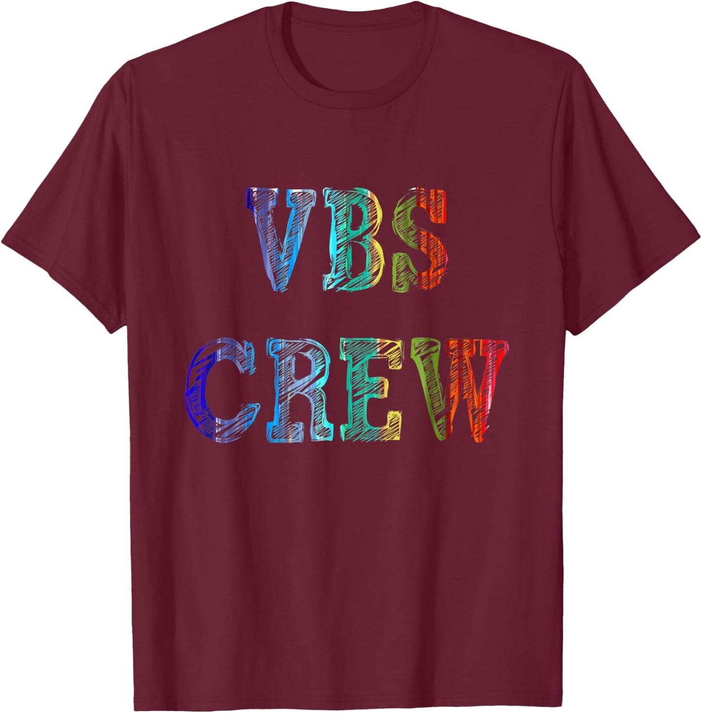VBS Crew Paint Splatter Vacation Bible School Apparel T-Shirt - T-Shirt | Maroon