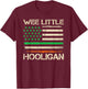 Funny St Patricks Day Wee Little Hooligan Irish USA Flag T-Shirt - T-Shirt | Maroon