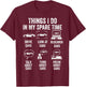 Things I Do In My Spare Time Car Lover Funny Father's Day T-Shirt - T-Shirt | Maroon