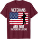 Veterans are Not Suckers Or Losers Biden 2020 Anti Trump T-Shirt - T-Shirt | Maroon