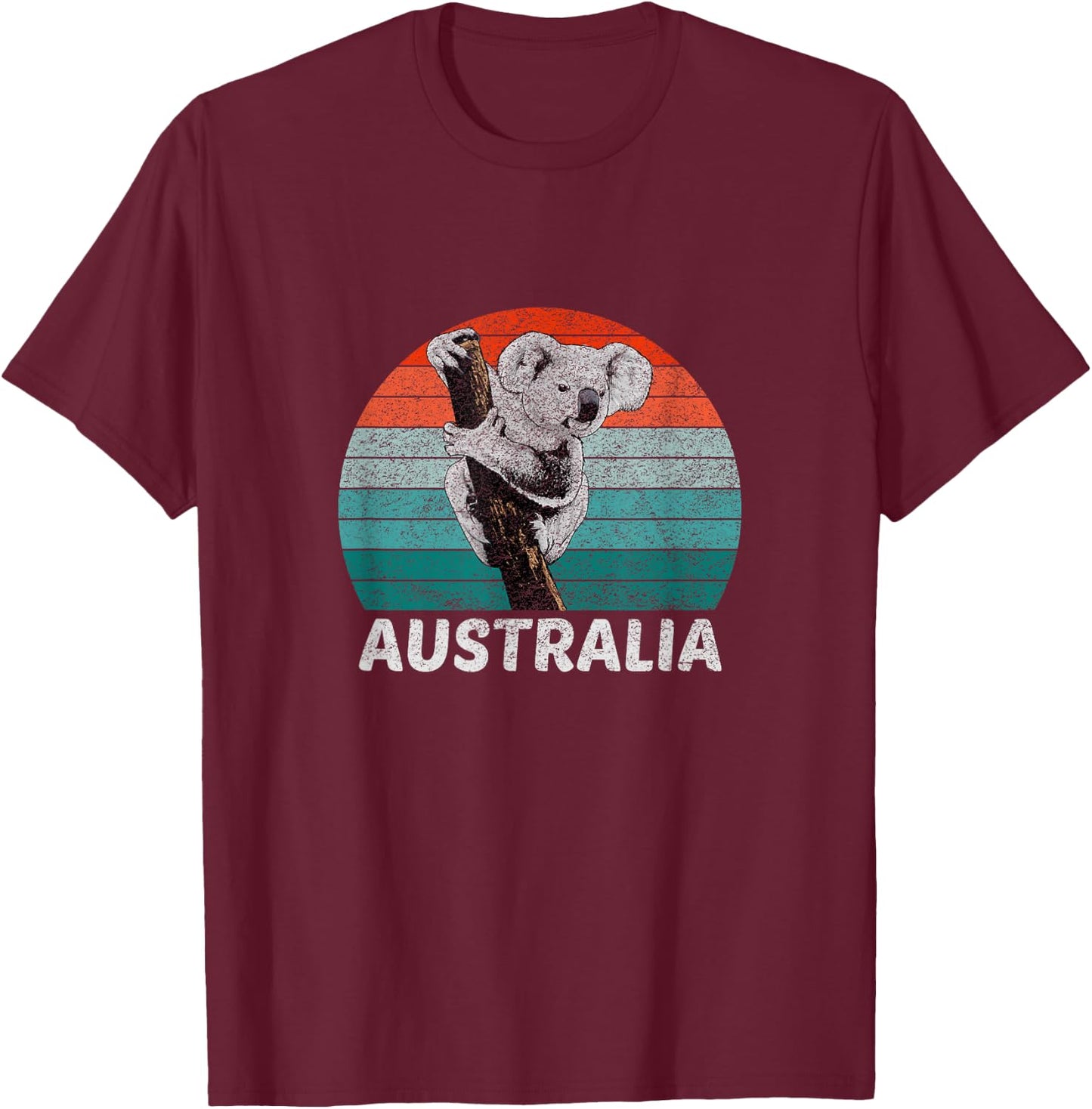 Vintage Retro Koala Australia Koala Bear T-Shirt - T-Shirt | Maroon