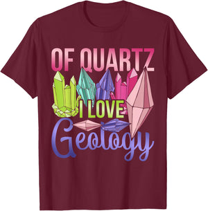 Rock Collector Quartz Geologist Funny Geology T-Shirt - T-Shirt | Maroon