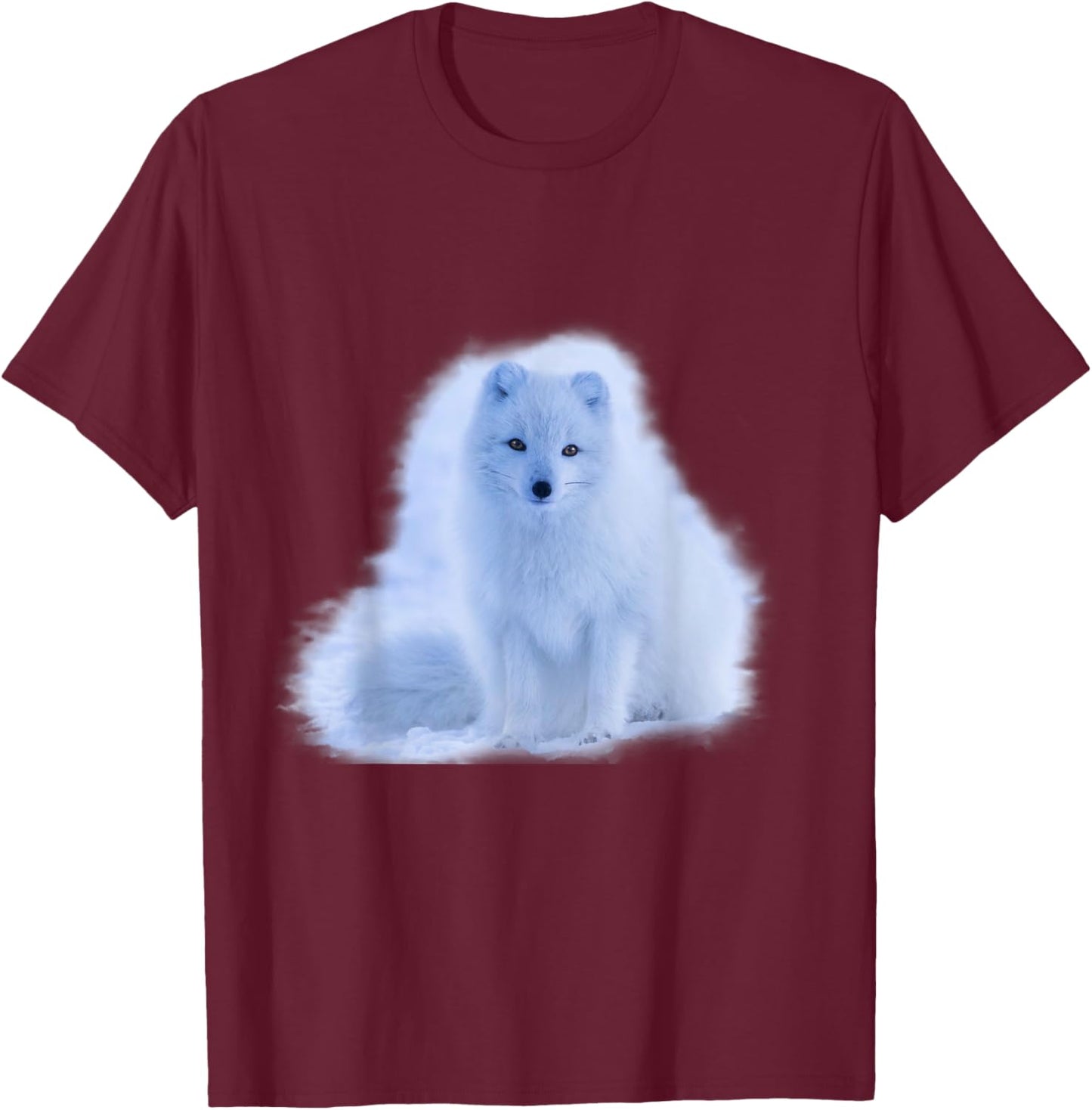 Arctic Fox Ice Fox White Fox Gift T-Shirt - T-Shirt | Maroon