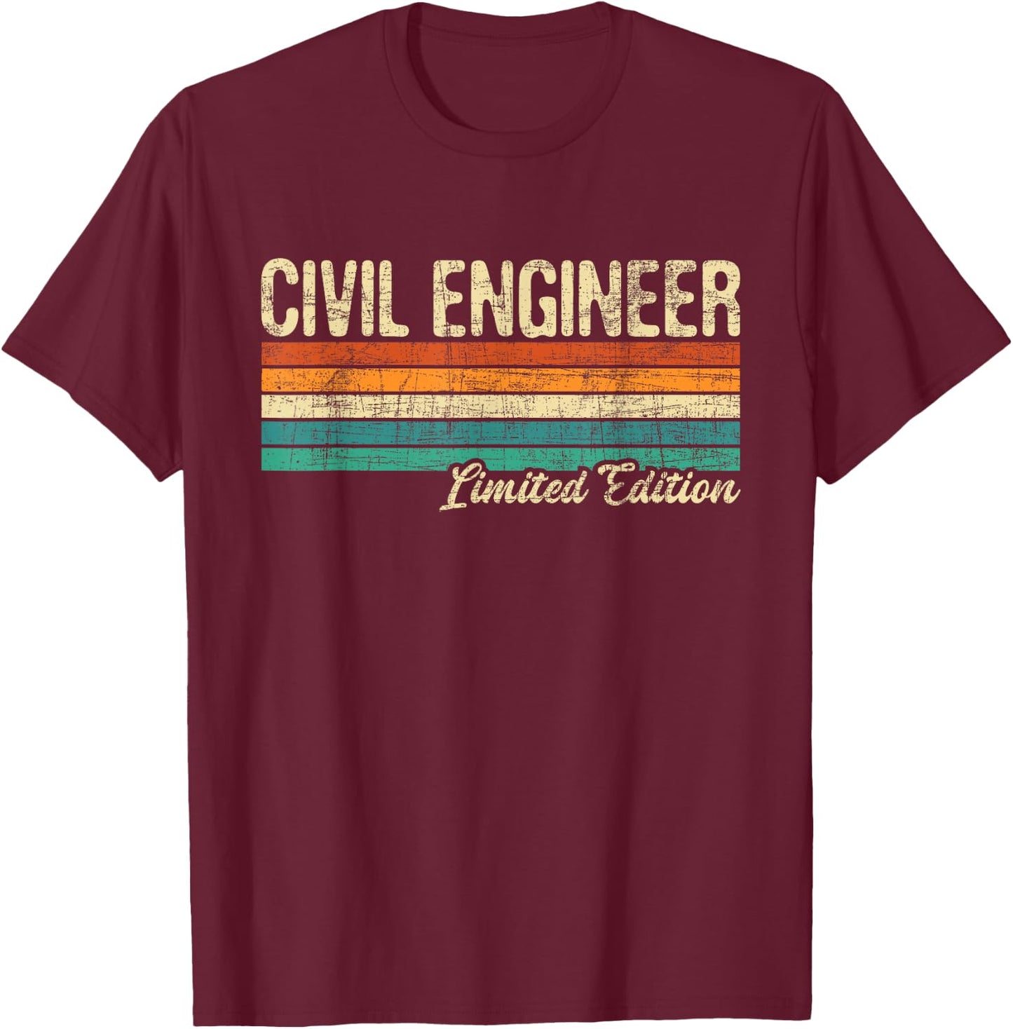 Civil Engineer Ltd Edition - Bridge Builder Engineering T-Shirt - T-Shirt | Maroon