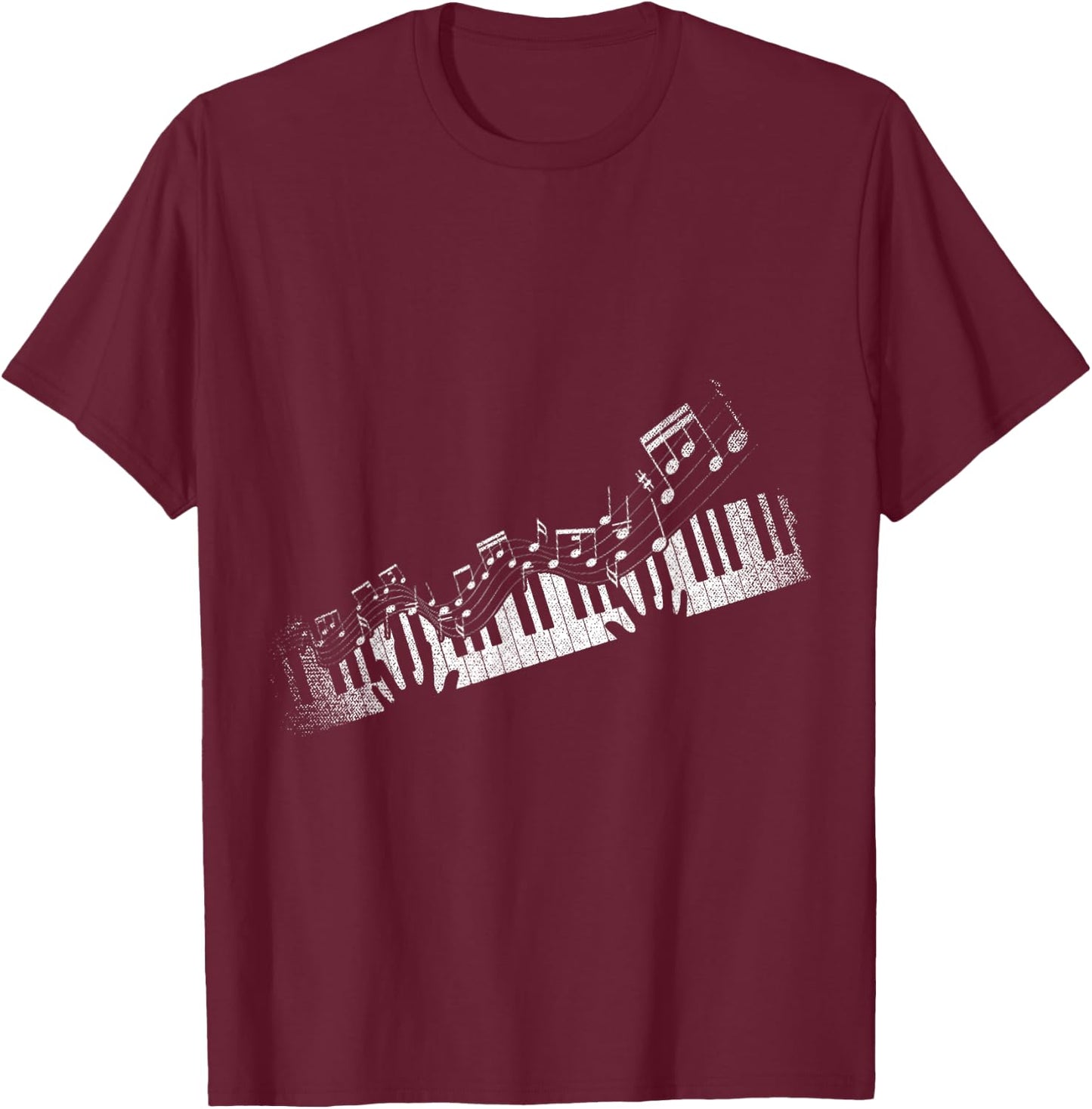 Sheet Music Piano Lovers Pianist Piano T-Shirt - T-Shirt | Maroon
