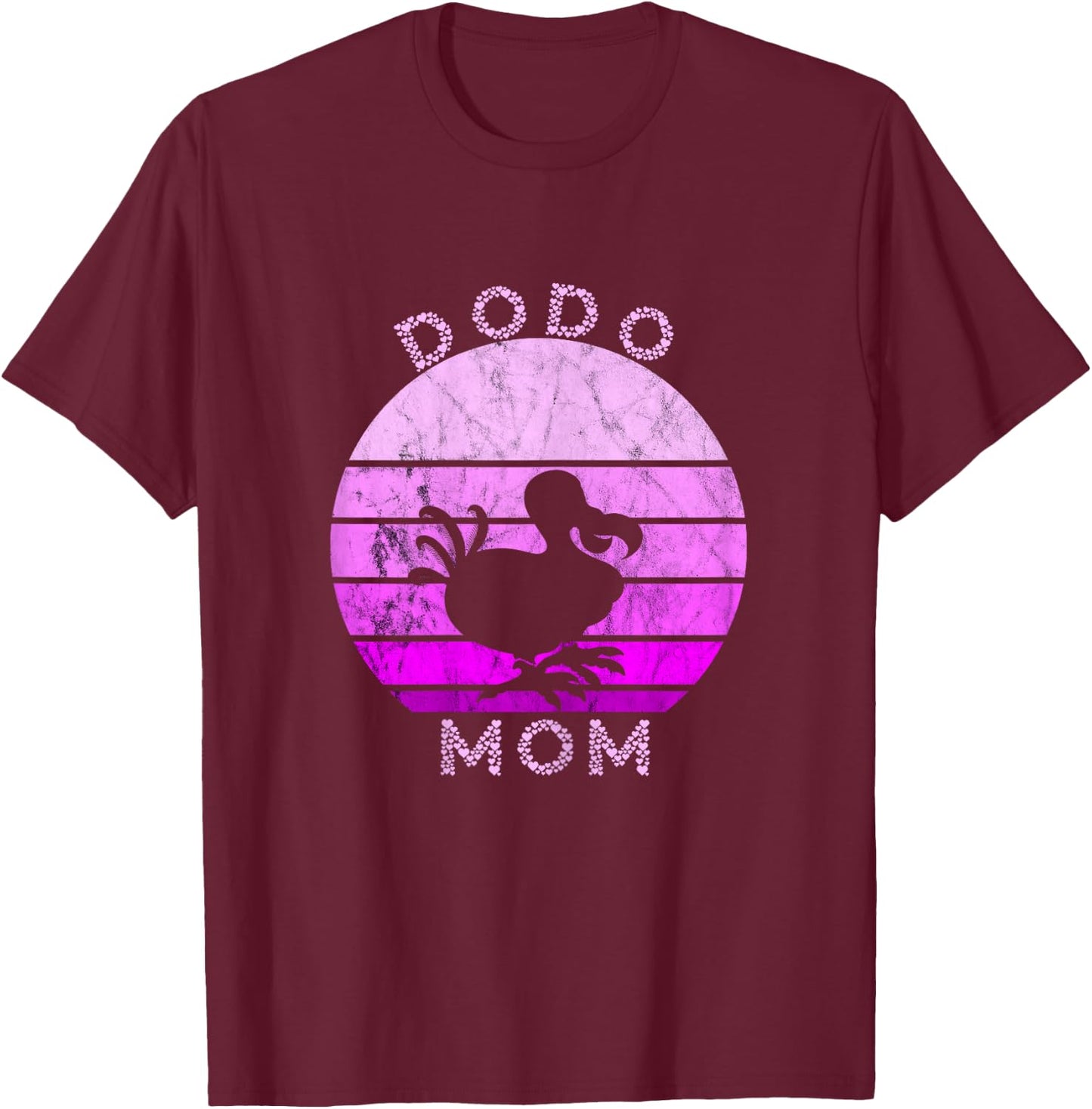 Dodo Mom Dodo Bird Retro Vintage Dronte Bird Mother T-Shirt - T-Shirt | Maroon