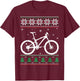 Road Biker Mountain Biking Lover MTB Cyclist Ugly Christmas T-Shirt - T-Shirt | Maroon
