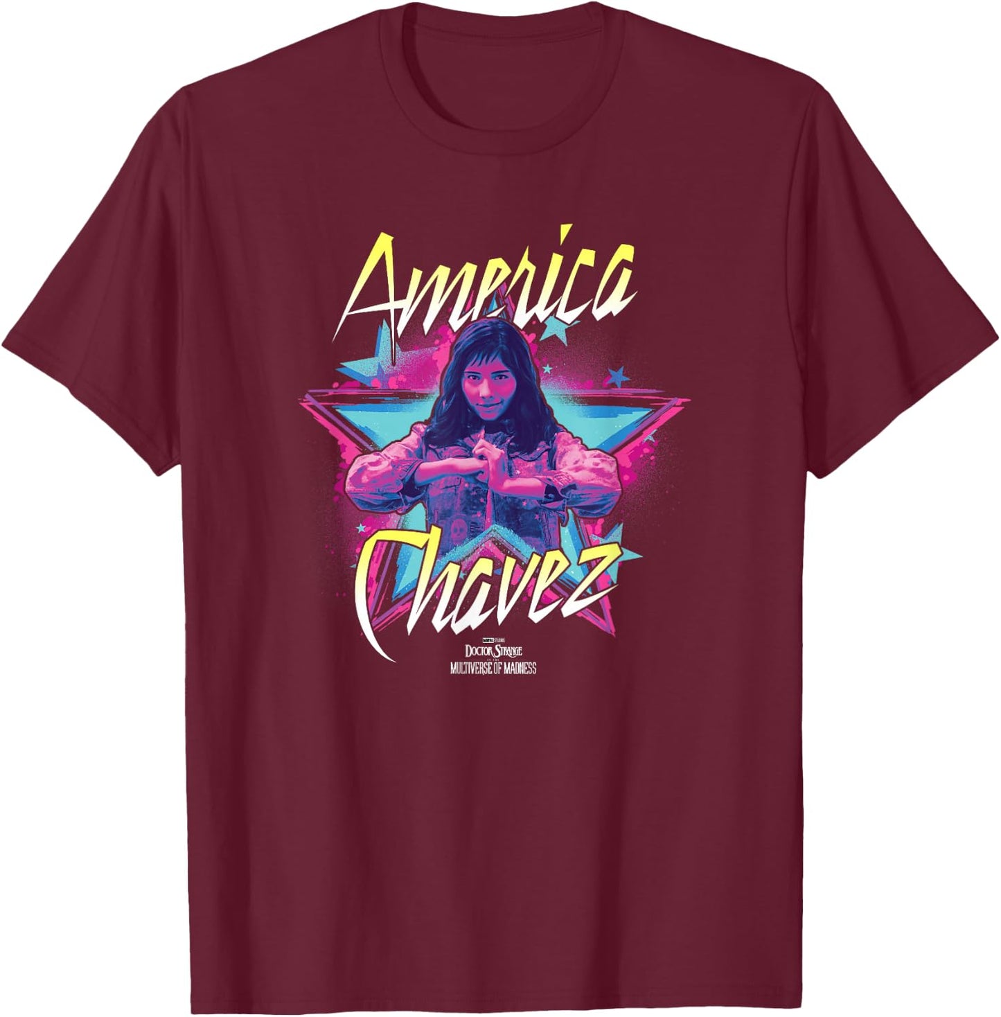 Marvel Doctor Strange In The Multiverse Of Madness Stars T-Shirt - T-Shirt | Maroon