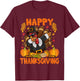 Happy Thanksgiving Dabbing Turkey Day Men Women Kids T-Shirt - T-Shirt | Maroon