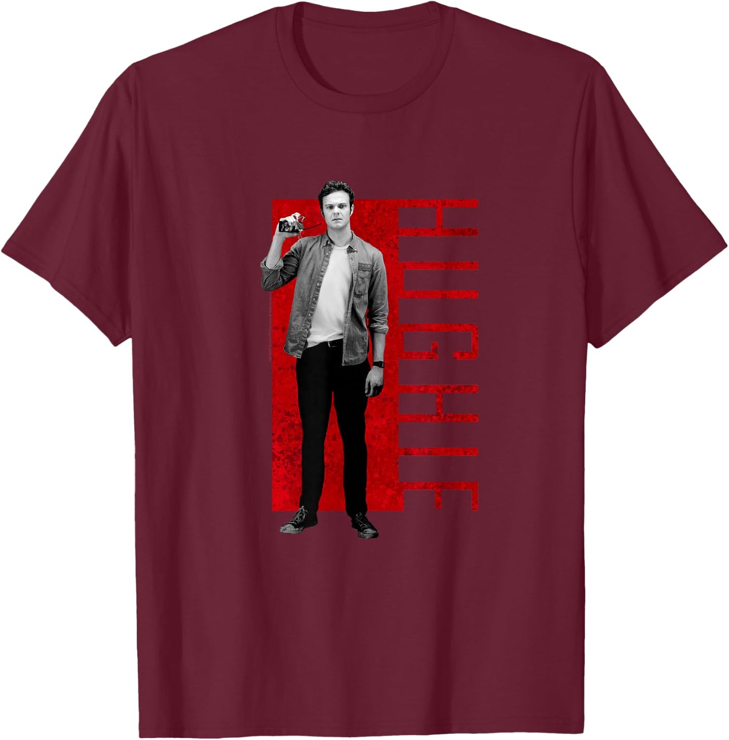 The Boys Hughie Superhero TV Show T-Shirt - T-Shirt | Maroon