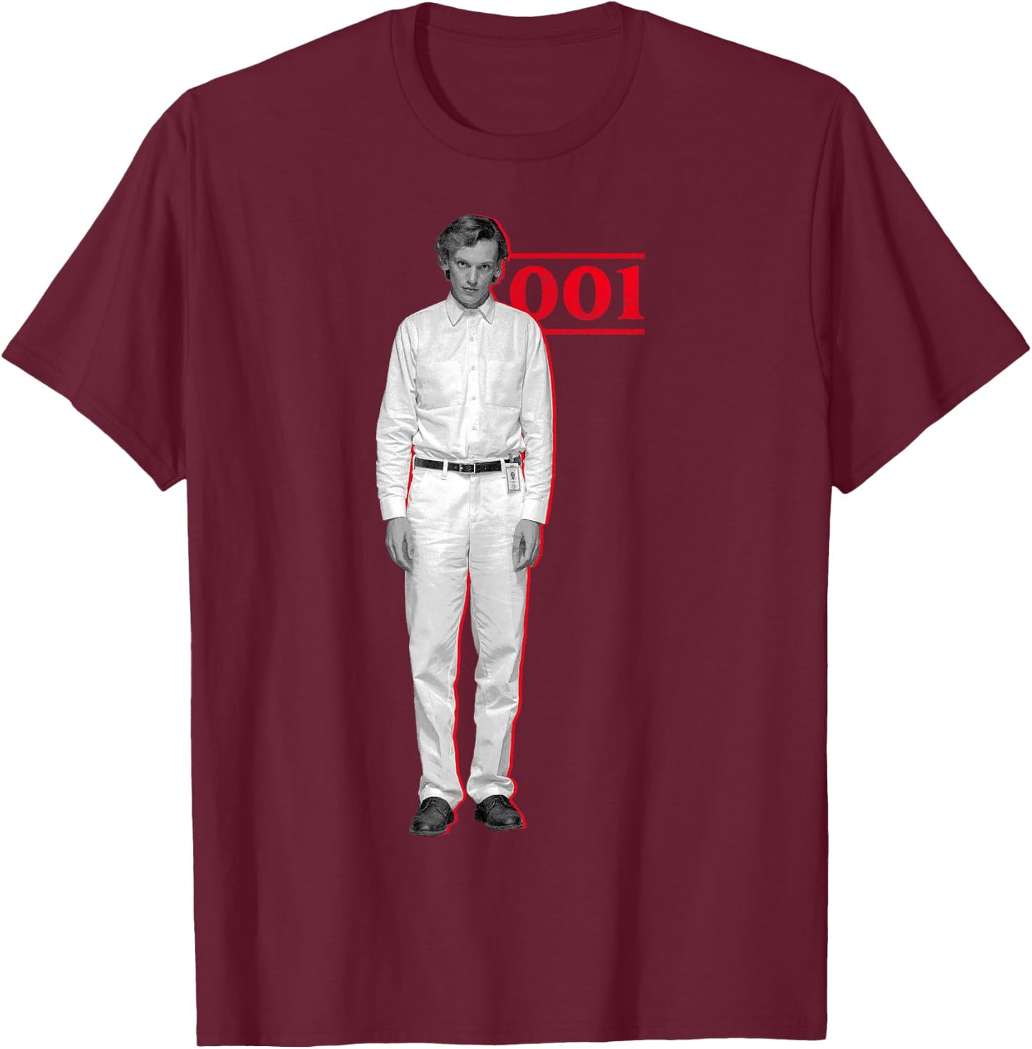 Stranger Things 4 Henry Creel Test Subject 001 T-Shirt - T-Shirt | Maroon
