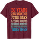 20 Year Anniversary Him Her Couple 20th Wedding Anniversary T-Shirt - T-Shirt | Maroon