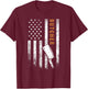 Father's Day Butcher Gifts American Flag Patriotic Modern - Black, Small, Short Sleeve, Classic Fit, -Adults T-Shirt - T-Shirt | Maroon