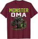 Monster OMA Monster Truck Mothers Day Family Matching T-Shirt - T-Shirt | Maroon