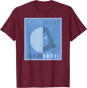 Marvel Moon Knight Constellation Mask Graphic T-Shirt - T-Shirt | Maroon
