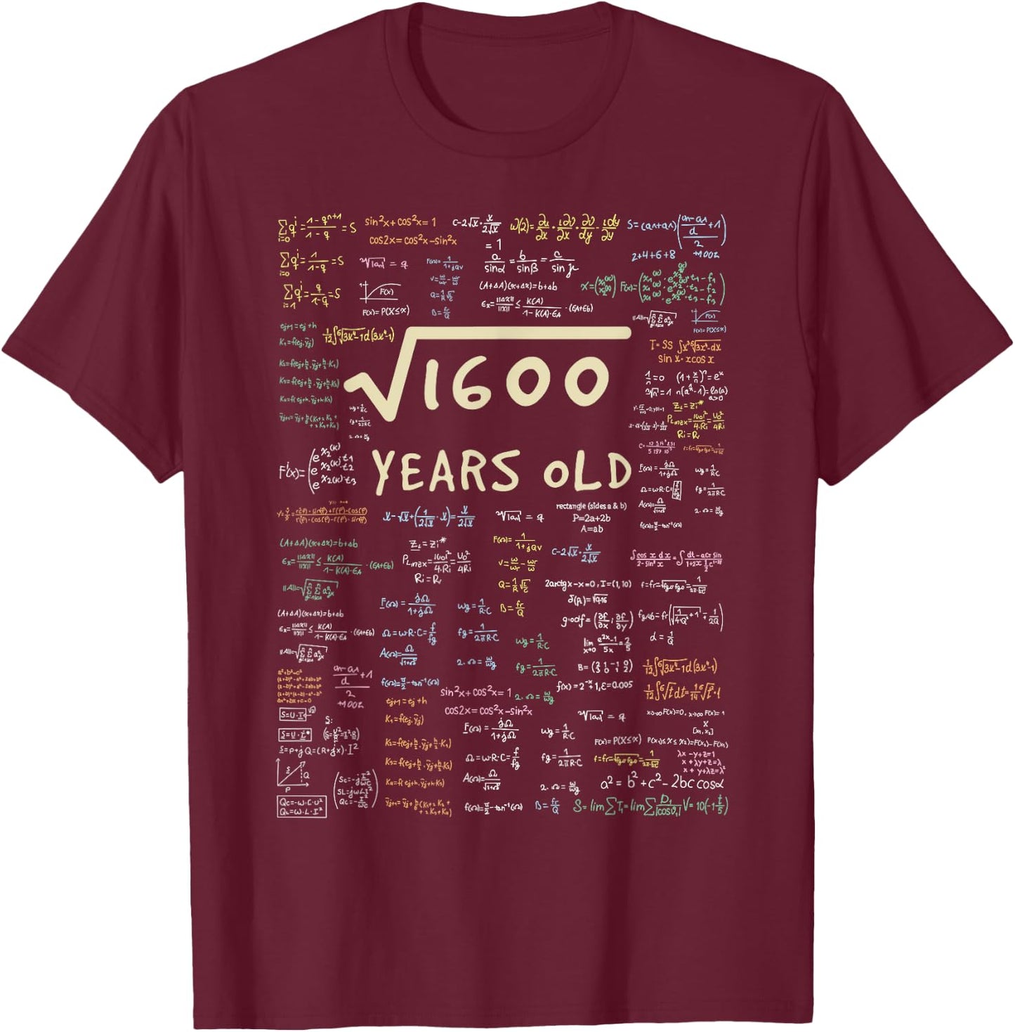 40th Birthday Party Gift - 40 Years Old Science Birthday T-Shirt - T-Shirt | Maroon
