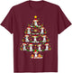 Jack Russel Dog Lover Lighting Jack Russel Christmas Tree Men Women Kids T-Shirt - T-Shirt | Maroon