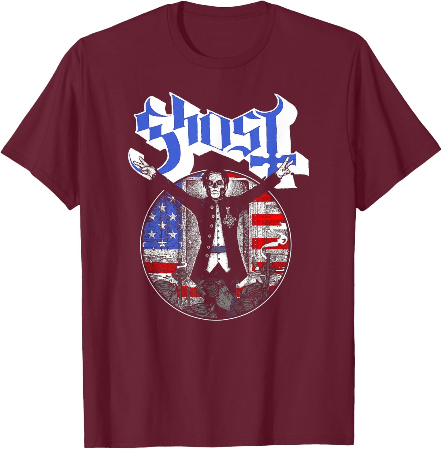 Ghost - Papa Emeritus III Election T-Shirt - T-Shirt | Maroon