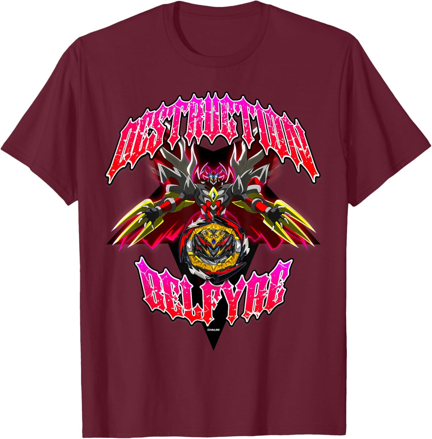 Beyblade Burst Destruction Belfyre T-Shirt - T-Shirt | Maroon