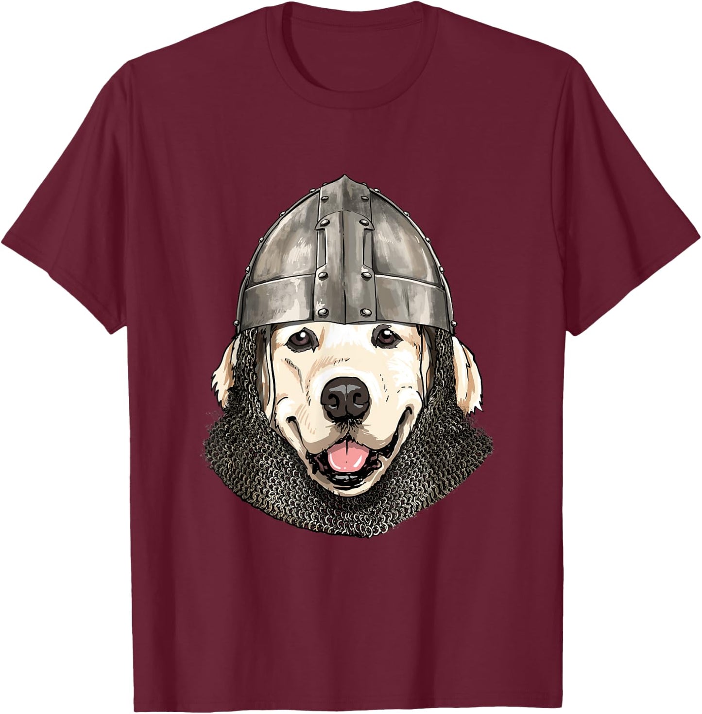 Medieval Golden Retriever Knight Warrior Dog Lover Women Girls Kids T-Shirt - T-Shirt | Maroon