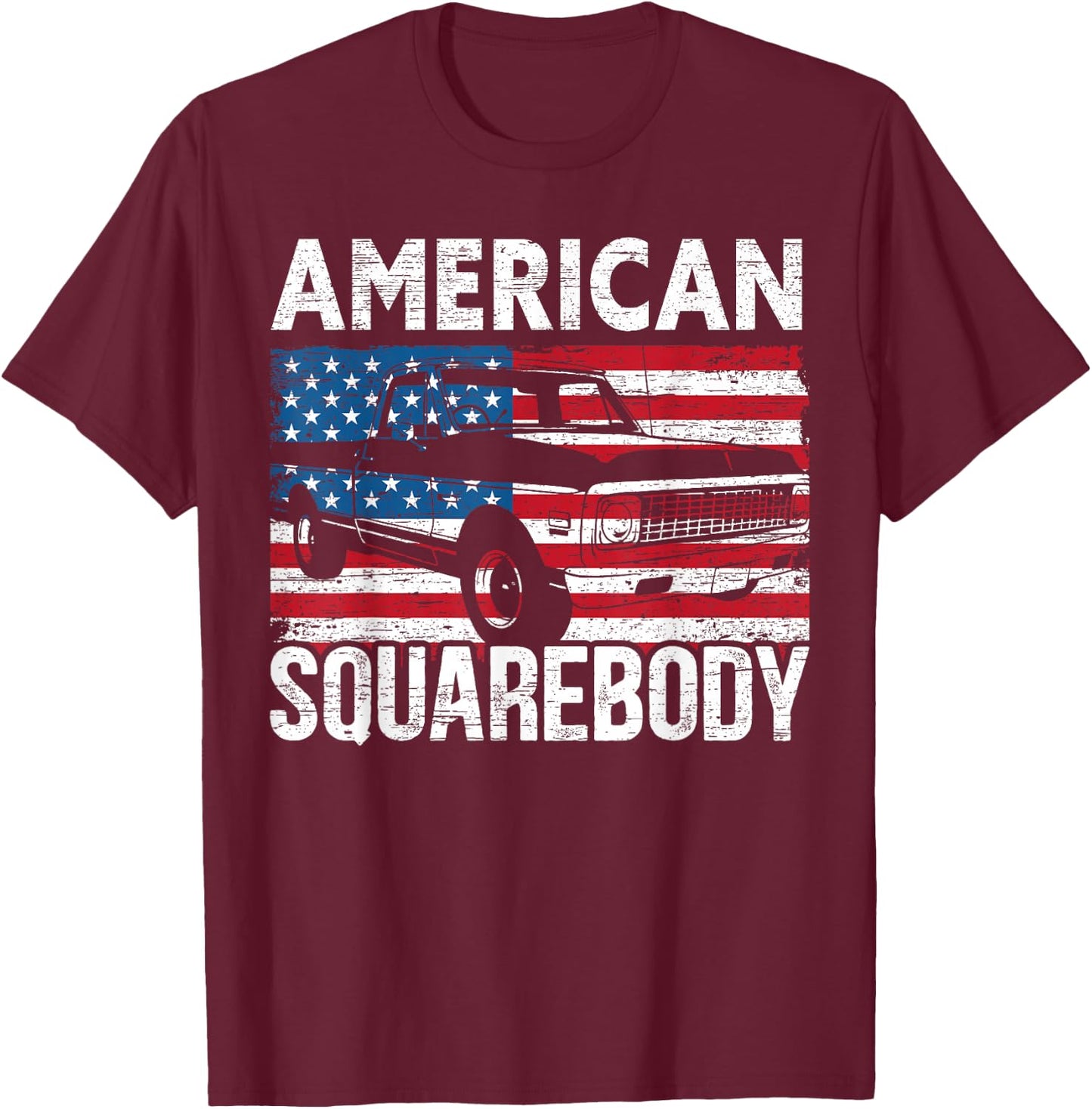Square Body for a Old Chevy Pickup Truck Lovers T-Shirt - T-Shirt | Maroon