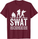 Retro SWAT Team Police Sheriff for Off Duty Cops Law T-Shirt - T-Shirt | Maroon