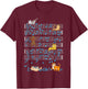 Funny Cat Playing Music Note Kitty Cute Musician Kitten Pet T-Shirt - T-Shirt | Maroon