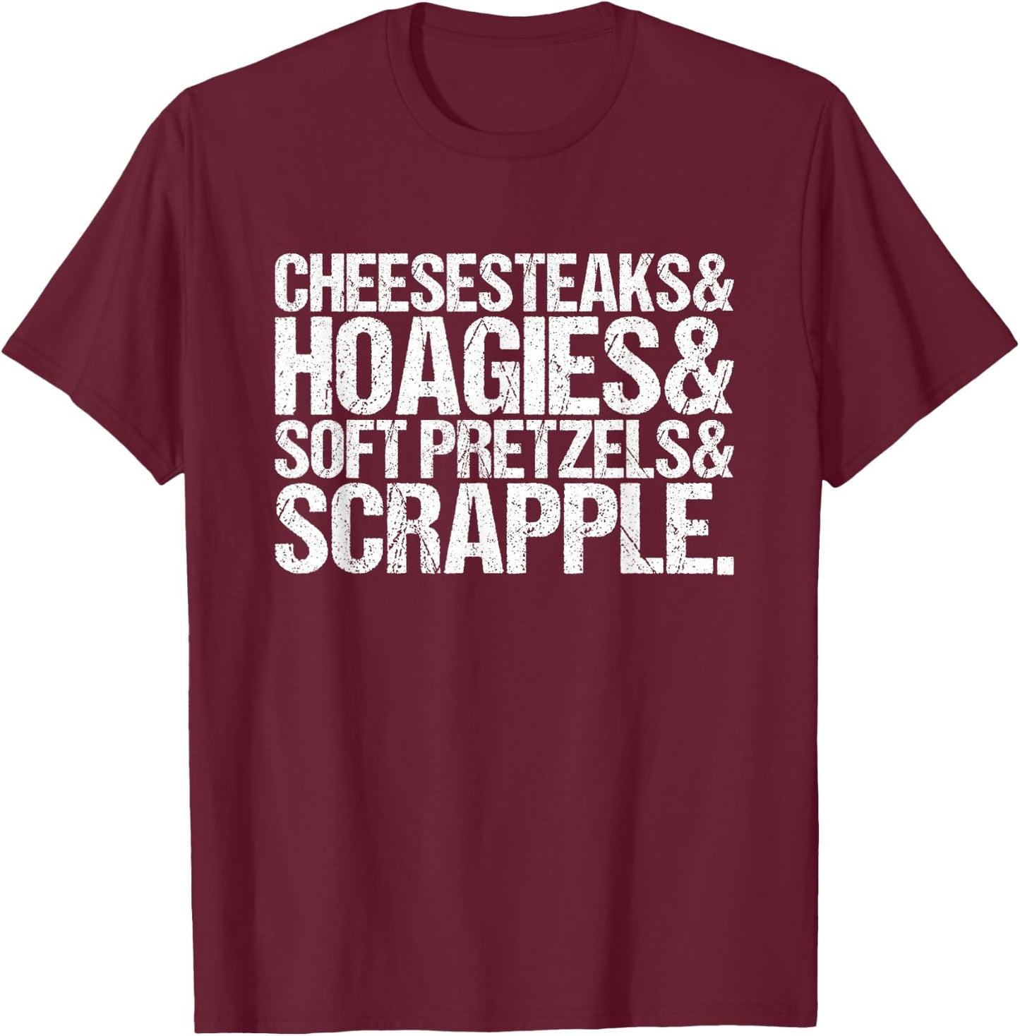Philly Cheesesteak Philadelphia Souvenir T-Shirt - T-Shirt | Maroon