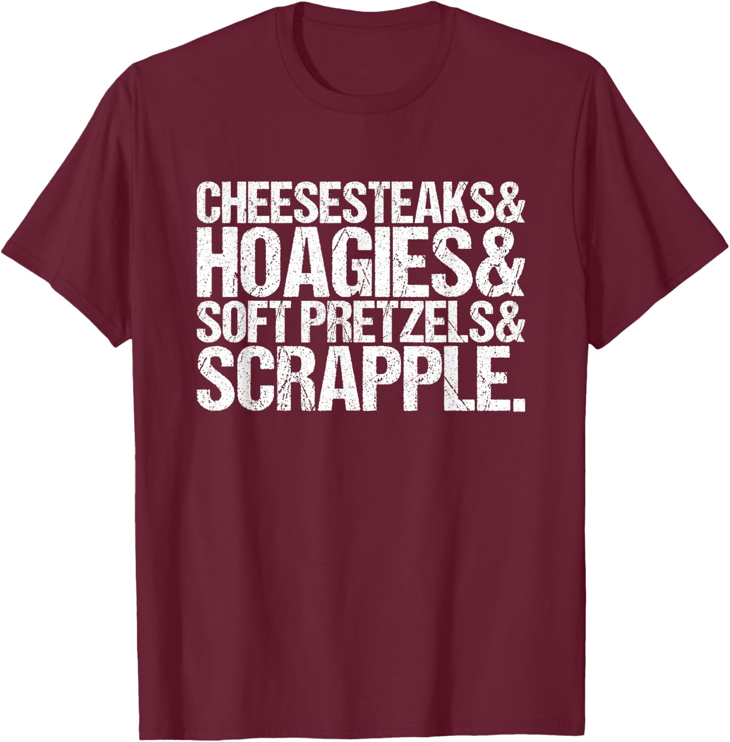 Philly Cheesesteak Philadelphia Souvenir T-Shirt - T-Shirt | Maroon