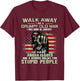 Skull Walk Away I Am A Grumpy Old Man I Was Born In January T-Shirt - T-Shirt | Maroon