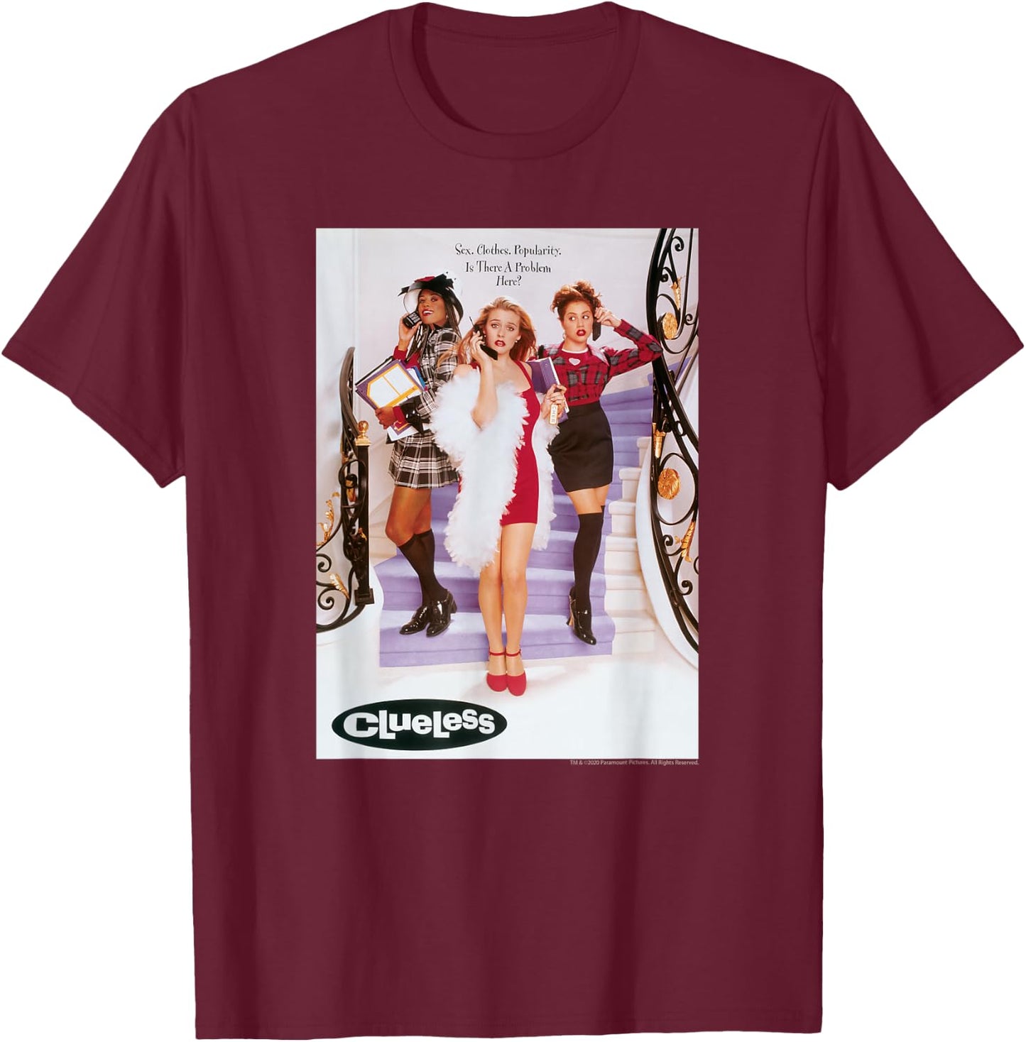 Clueless Poster T-Shirt - T-Shirt | Maroon