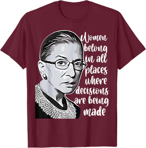 Vintage Ruth Bader Ginsburg RBG Gift T-Shirt - T-Shirt | Maroon