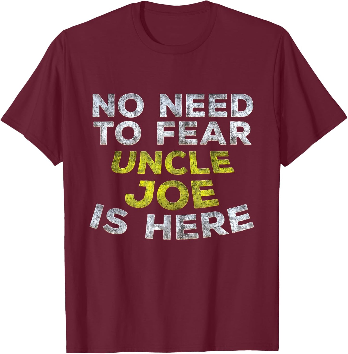 JOE Funny Uncle Gift Family Name Text T-Shirt - T-Shirt | Maroon